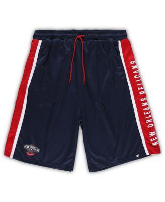 Men's Navy New Orleans Pelicans Big and Tall Referee Iconic Mesh Shorts by FANATICS