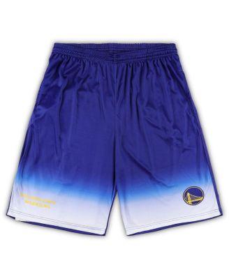 Men's Royal Golden State Warriors Big and Tall Fadeaway Shorts by FANATICS