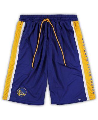 Men's Royal Golden State Warriors Big and Tall Referee Iconic Mesh Shorts by FANATICS