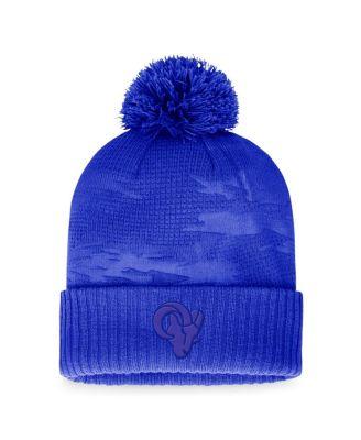 Men's Royal Los Angeles Rams Iconic Camo Cuffed Knit Hat with Pom by FANATICS