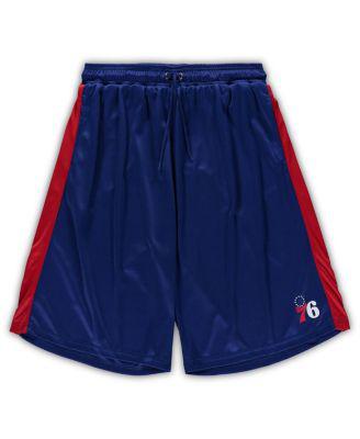 Men's Royal, Red Philadelphia 76ers Big and Tall Performance Shorts by FANATICS