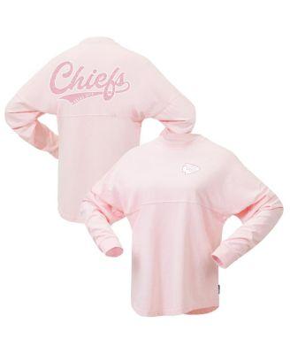 Women's Pink Kansas City Chiefs Millennial Spirit Jersey T-shirt by FANATICS Women's Pink Kansas City Chiefs Millennial Spirit Jersey T-shirt by FANATICS