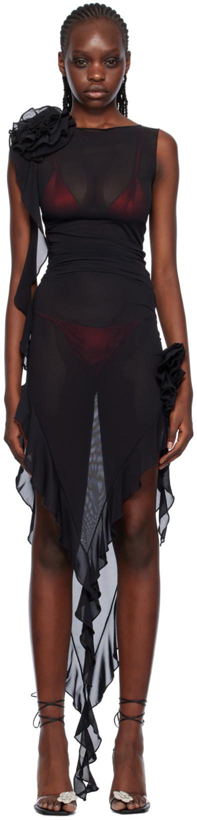 Black 'The Obsession' Midi Dress by FANCI CLUB