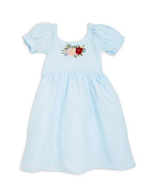 Girls' Zenyo Floral Embroidered Linen Dress - Little Kid by FANM MON