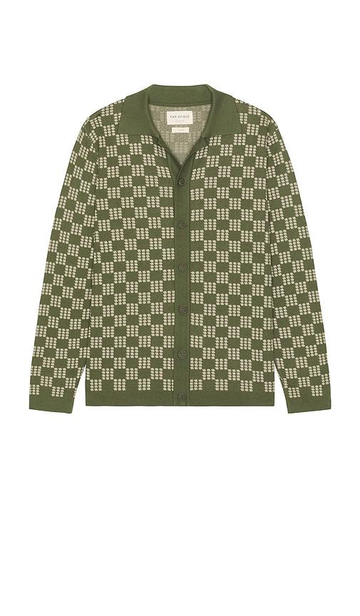 Far Afield Criss Cross Cardigan in Green by FAR AFIELD