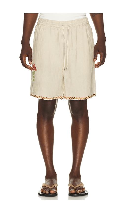 Far Afield House Short in Beige by FAR AFIELD