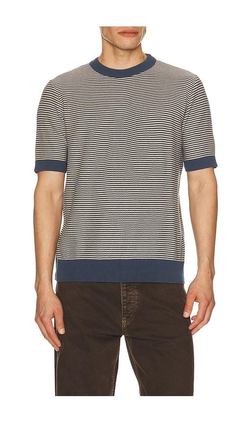 Far Afield Newport Knitted Tee in Blue by FAR AFIELD