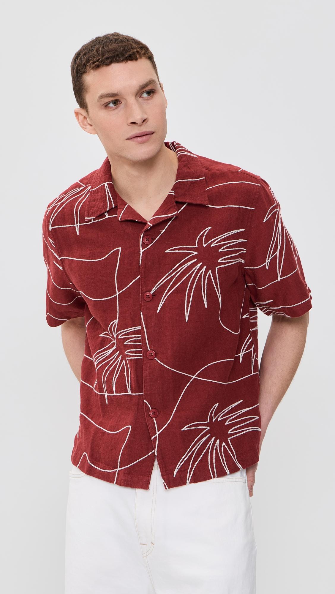 Veloso Embroidered Palm Shirt by FAR AFIELD
