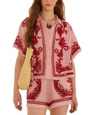 Arabesc Cover Up Blouse & Shorts by FARM RIO