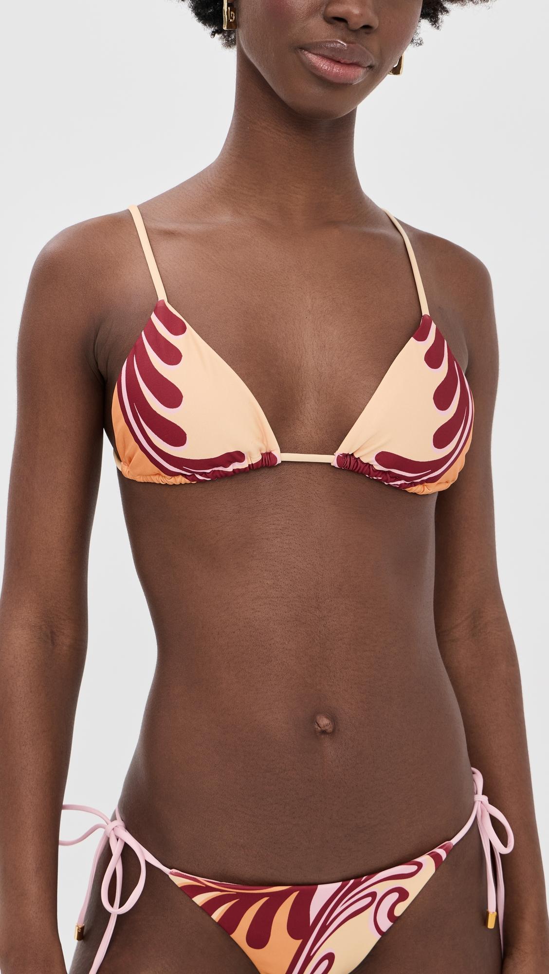 Arabesc Soft Triangle Bikini Top by FARM RIO