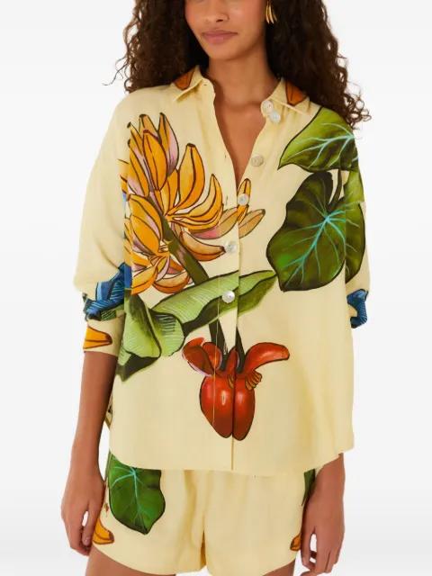 Banana Grapes button-up shirt by FARM RIO