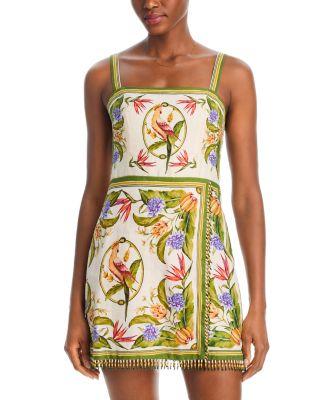 Bead Fringe Mini Dress by FARM RIO