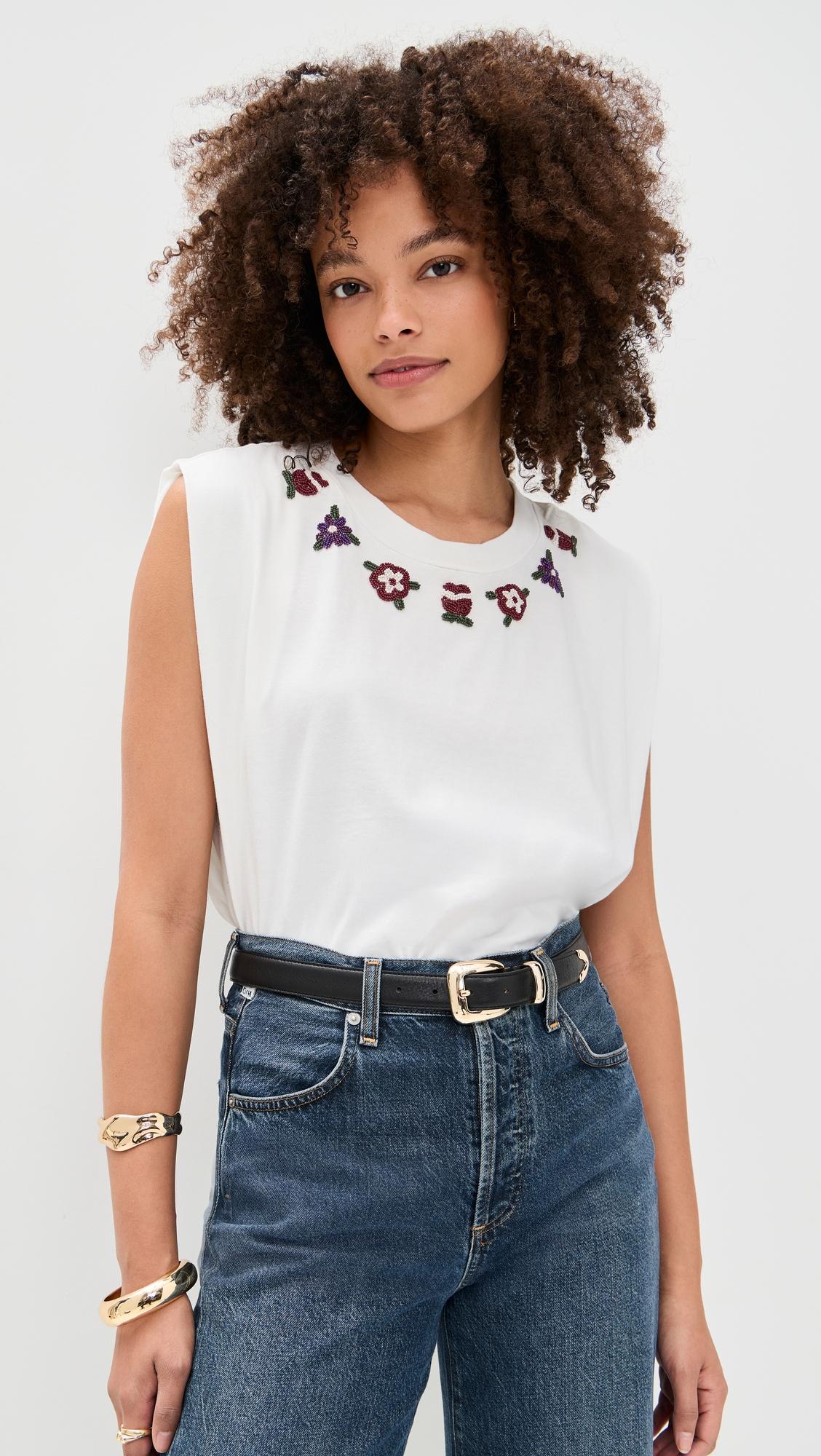 Beaded Tank 2 by FARM RIO