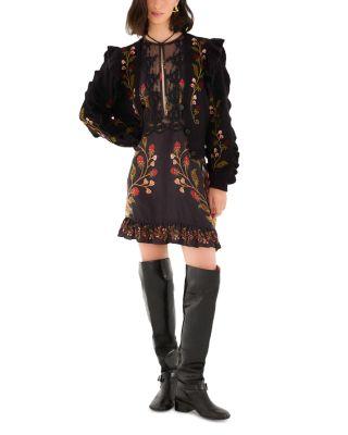 Berry Embroidery Knit V Neck Cardigan by FARM RIO Berry Embroidery Knit V Neck Cardigan by FARM RIO