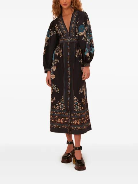 Blossom Tapestry floral-print button-front midi dress by FARM RIO