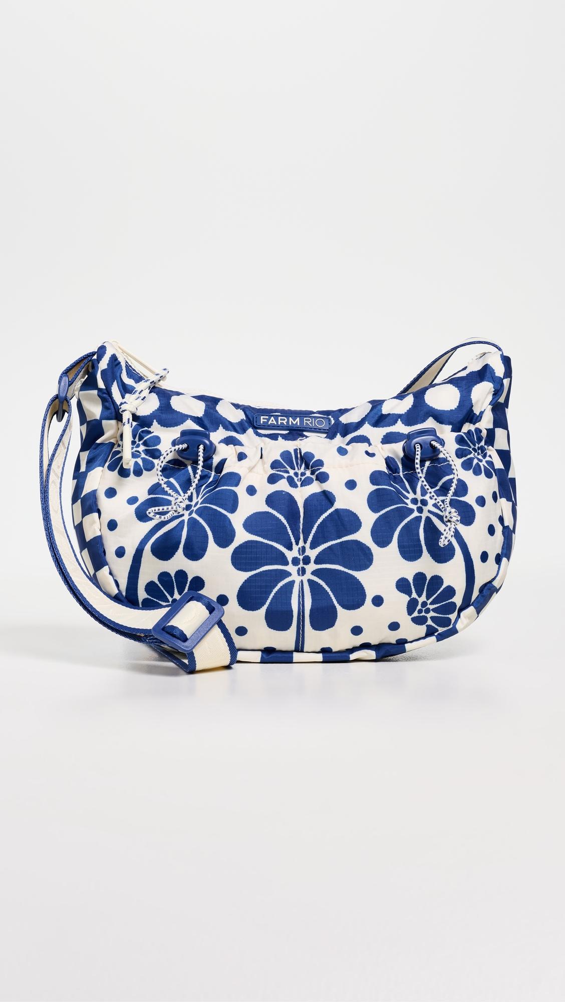 Blue Flower Crescent Bag by FARM RIO