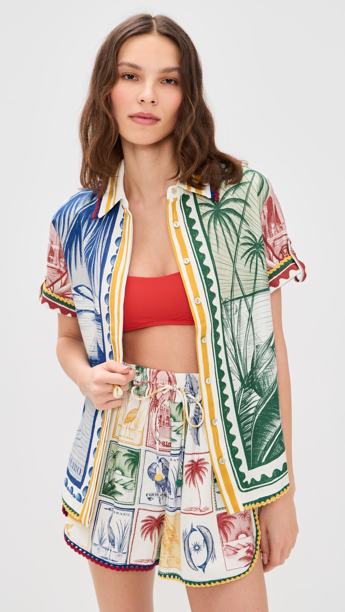 Brasil Vintage Off-White Shirt by FARM RIO