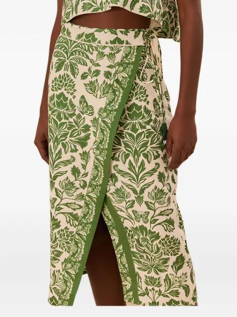 Delicate Tapestry-print skirt by FARM RIO