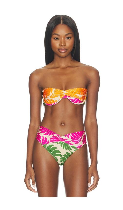 FARM Rio Banana Wings Bikini Top in Green,Orange by FARM RIO