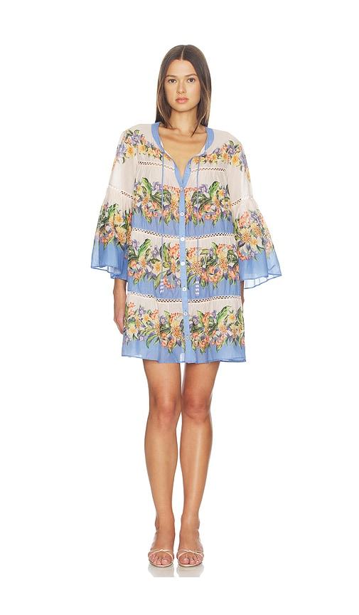 FARM Rio Mini Dress in Blue,Rose by FARM RIO