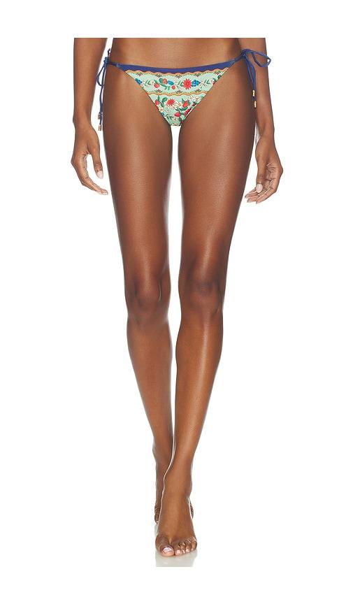FARM Rio Tie Side Side Bikini Bottom in Navy,Sage by FARM RIO