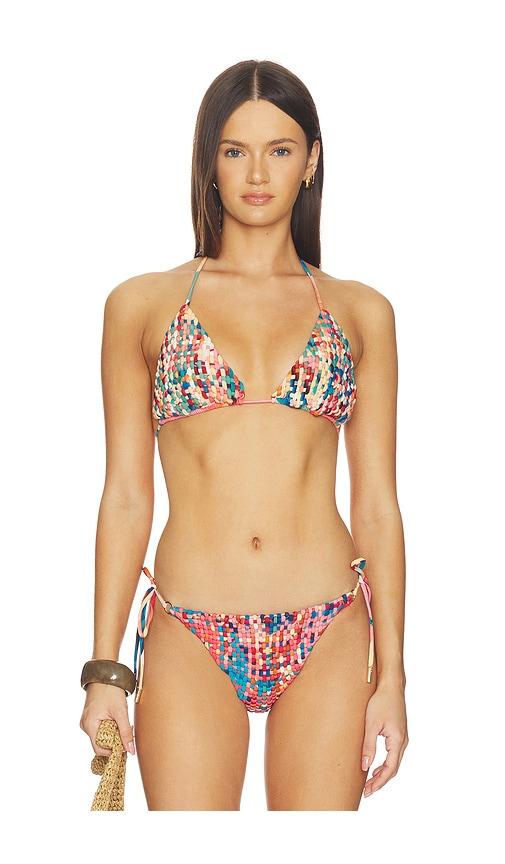 FARM Rio Triangle Bikini Top in Blue,Rose by FARM RIO