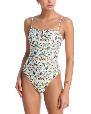 Flora Tile Bandeau One Piece Swimsuit by FARM RIO