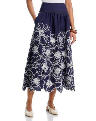 Floral Midi Skirt by FARM RIO