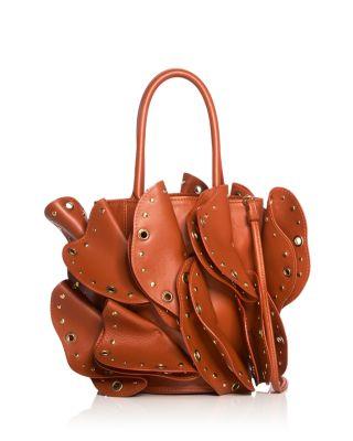 Flower Stud Leather Shoulder Bag by FARM RIO