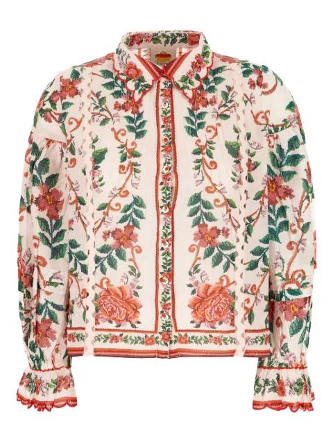 Flower Tapestry cotton shirt by FARM RIO