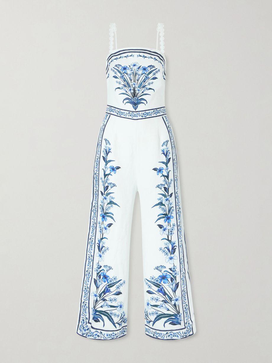 Flowers Arch printed linen jumpsuit by FARM RIO