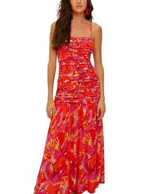 Flying Birds Ruffled Dress by FARM RIO