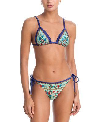 Fruit Beauty Triangle Bikini Top & Tie Side Bikini Bottom by FARM RIO