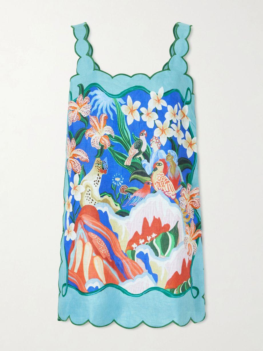 Garden Of Life floral-print linen mini dress by FARM RIO