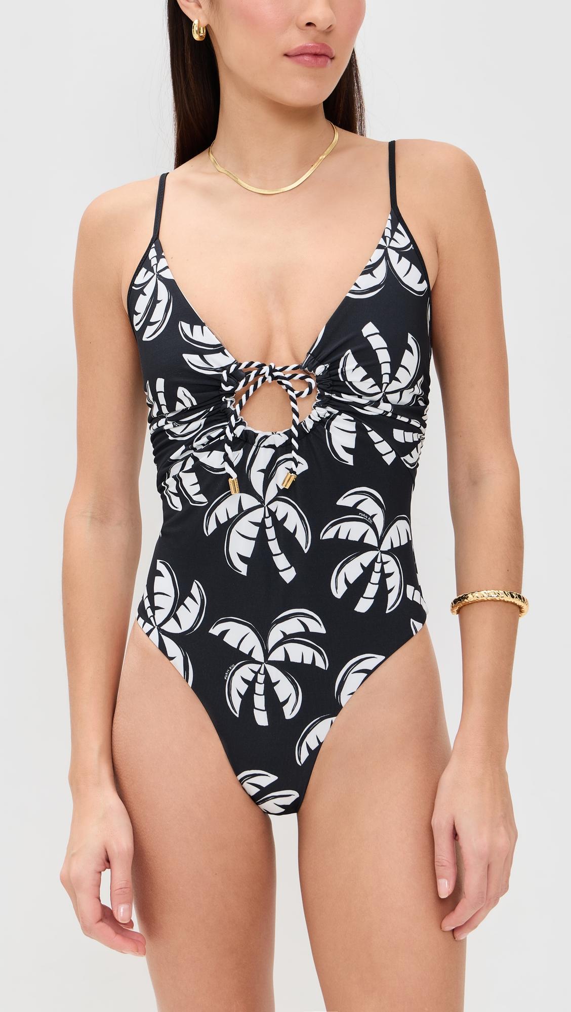 Graphic Palms Double One Piece by FARM RIO