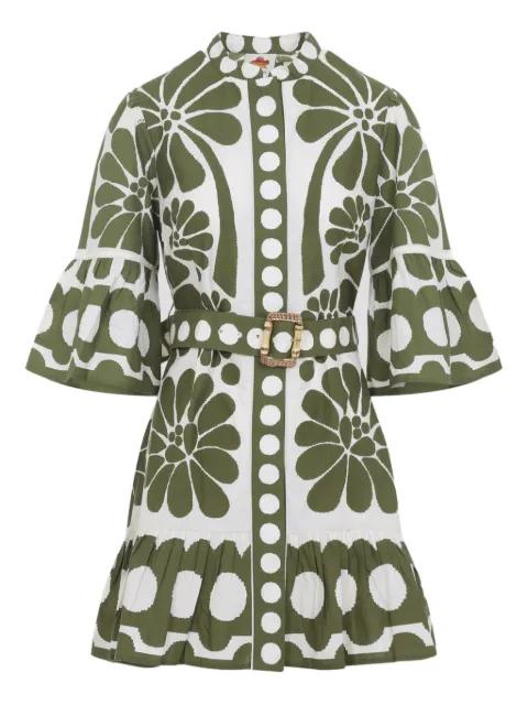 Green Palermo belted dress by FARM RIO