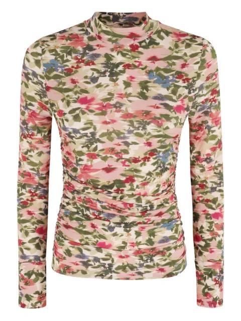 Ikat Tiny Flowers high-neck top by FARM RIO