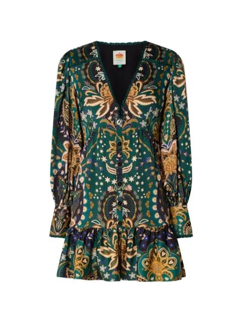 Jaipur floral-print mini dress by FARM RIO