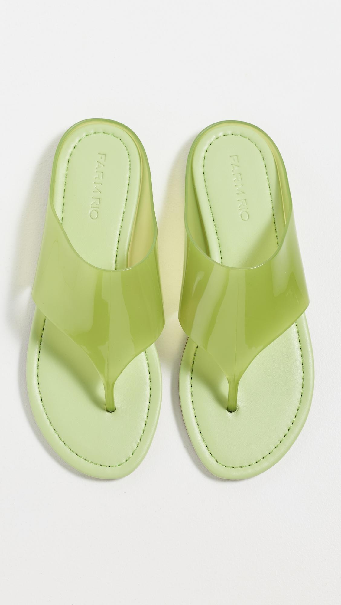 Jelly Thong Flat Sandals by FARM RIO