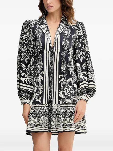 Lisbon floral puff-sleeve mini dress by FARM RIO