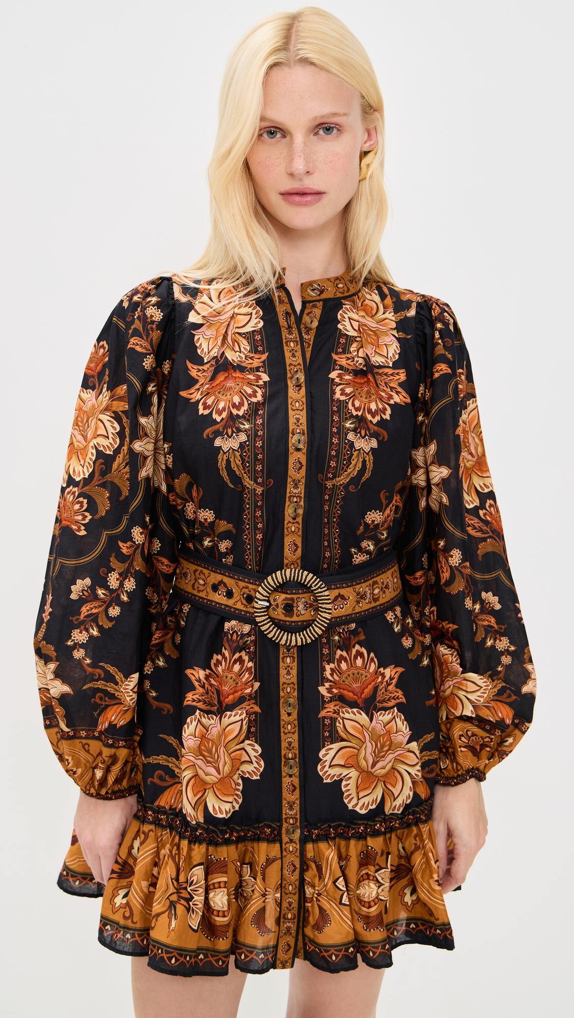 Majestic Garden Black Mini Dress by FARM RIO