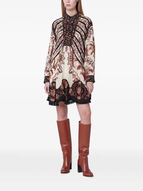 Majestic Garden long-sleeves mini dress by FARM RIO