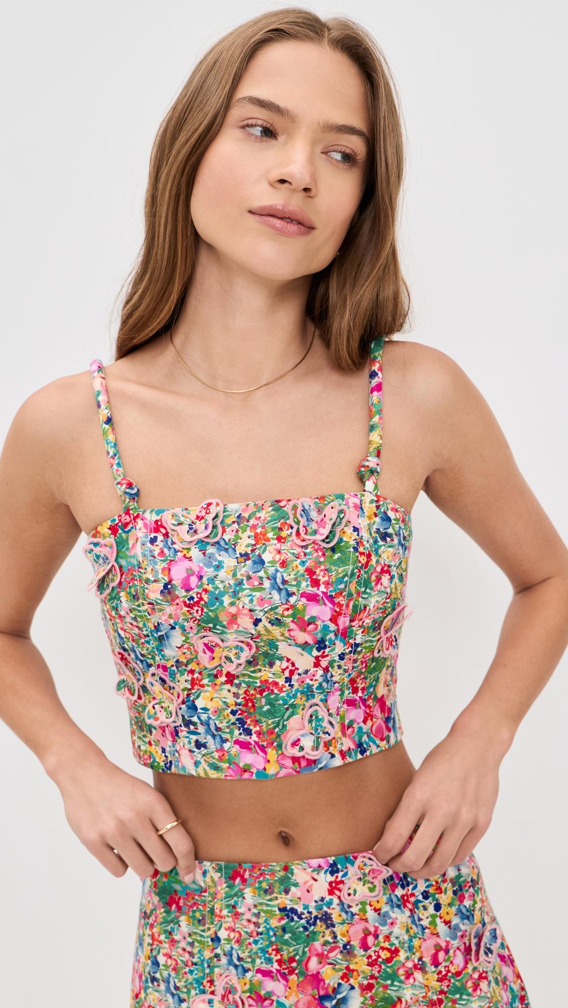 Peasant Floral Butterfly Top by FARM RIO