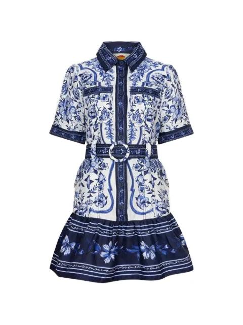 Porcelain Garden belted dress by FARM RIO