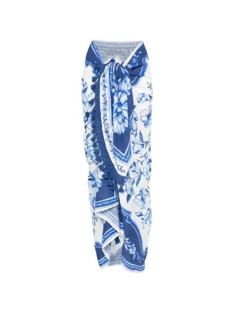 Porcelain Garden floral-print sarong by FARM RIO