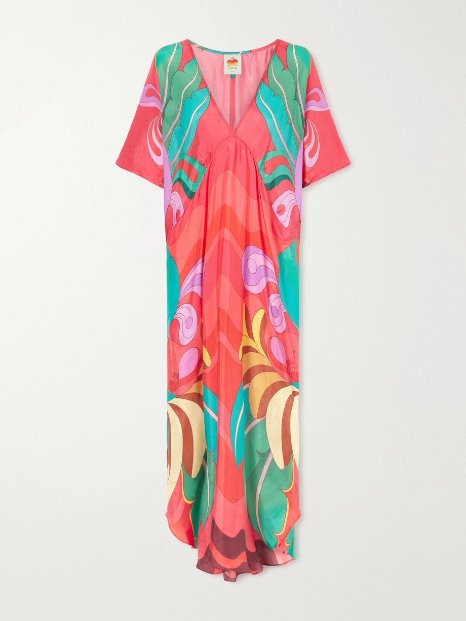 Printed satin coverup by FARM RIO
