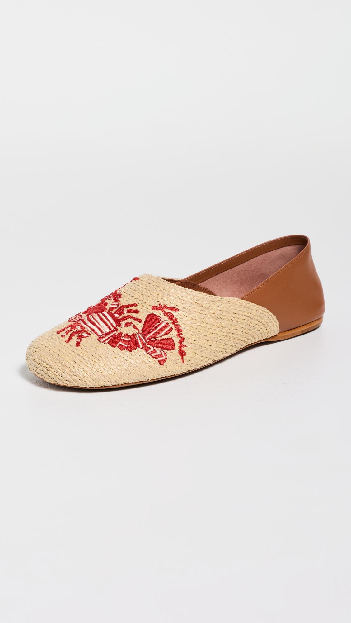 Raffia Flat Loafers by FARM RIO