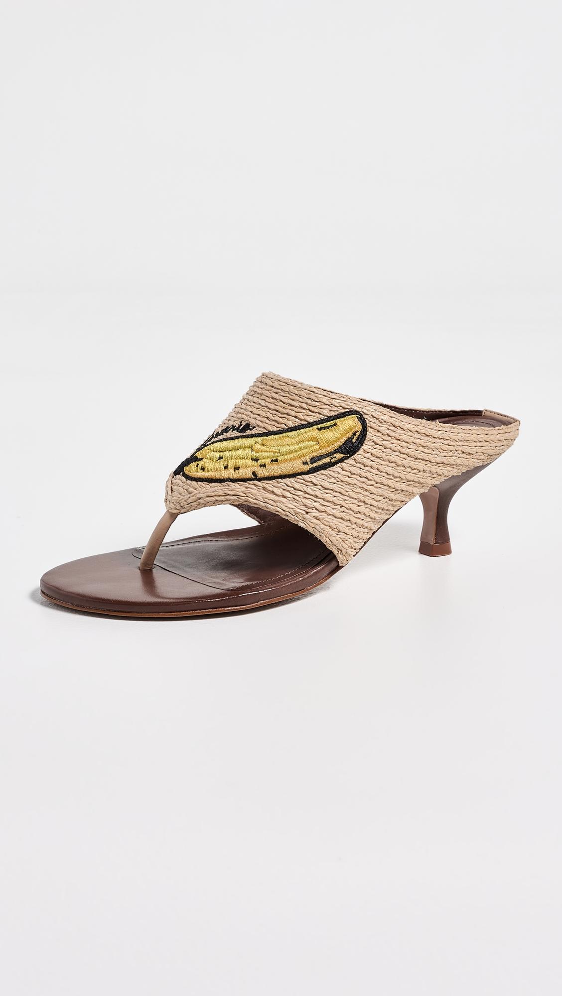 Raffia Icons Kitten Heels by FARM RIO
