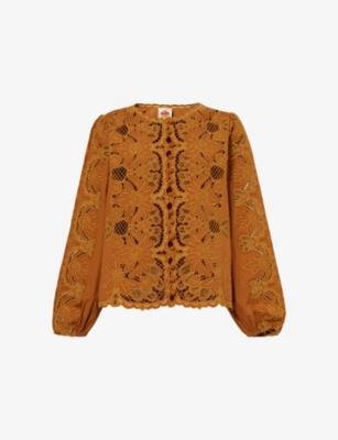 Richilieu Broderie-Lace Cotton Blouse by FARM RIO