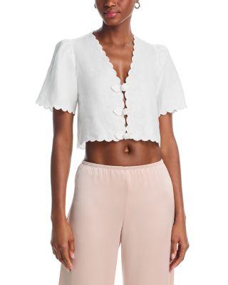 Roses Cropped Blouse by FARM RIO